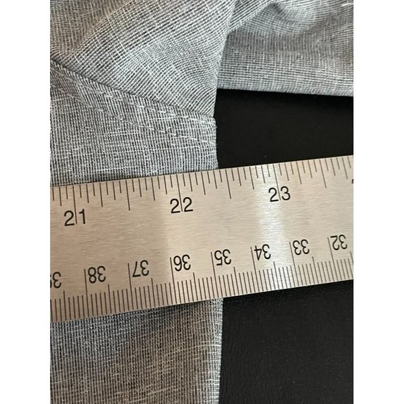 V46 - Men's Grey Short Sleeve Button Up Shirt - Size L - Picture 6 of 7